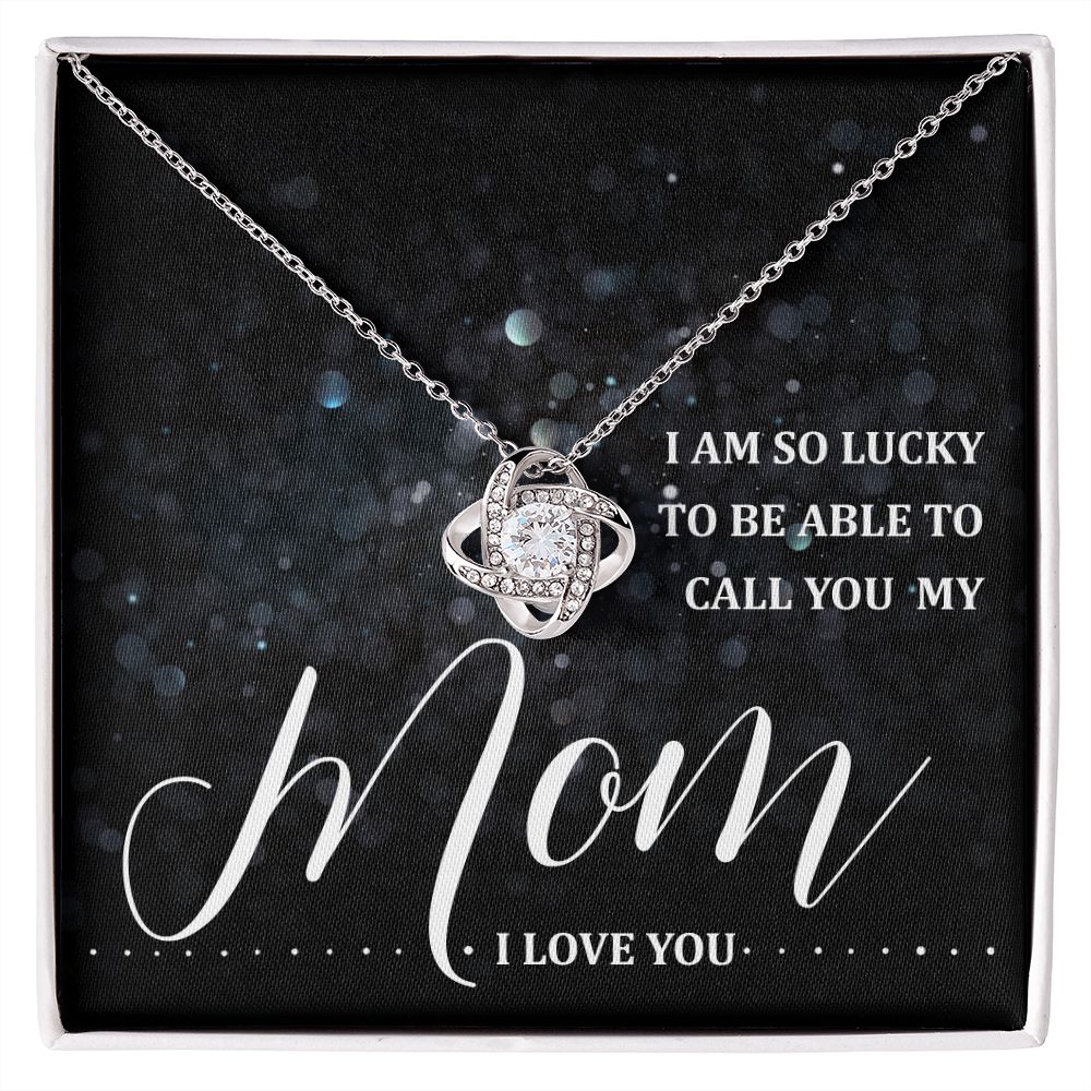 Able To Call You Mom - Love Knot Necklace - JustFamilyThings