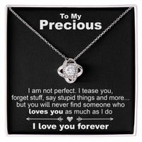 Load image into Gallery viewer, To My Precious, I Am Not Perfect - Love Knot Necklace - JustFamilyThings
