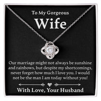 Load image into Gallery viewer, To My Gorgeous Wife - Love Knot Necklace - JustFamilyThings
