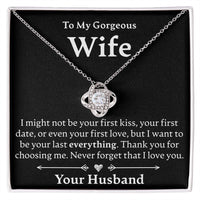 Load image into Gallery viewer, To My Gorgeous Wife - Love Knot Necklace - JustFamilyThings
