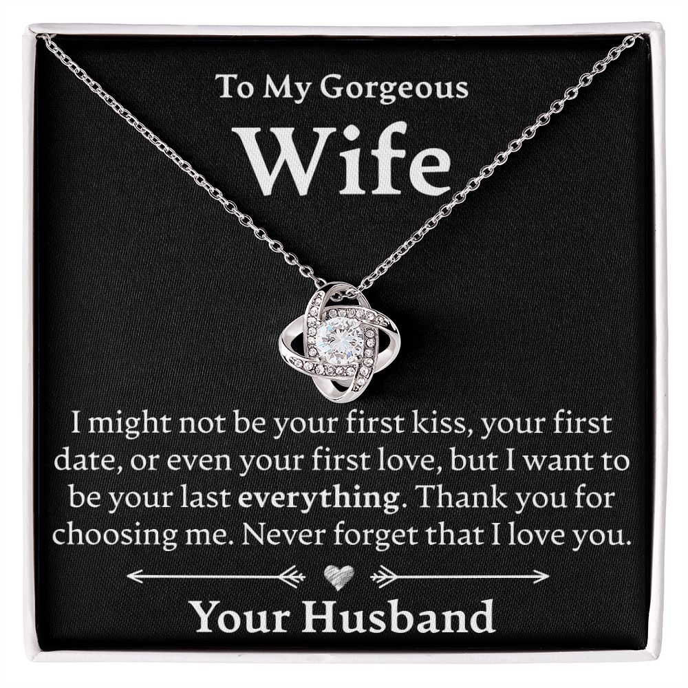 To My Gorgeous Wife - Love Knot Necklace - JustFamilyThings
