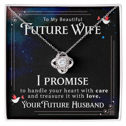 To My Future Wife - Love Knot Necklace - JustFamilyThings