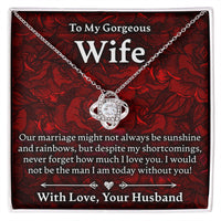 Load image into Gallery viewer, To My Gorgeous Wife - Love Knot Necklace - JustFamilyThings
