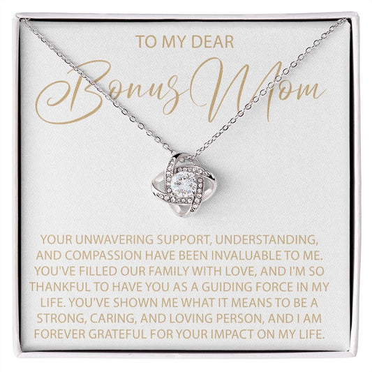 To My Dear Bonus Mom - Love Knot Necklace