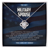 Load image into Gallery viewer, Military Spouse - Love Knot Necklace - JustFamilyThings
