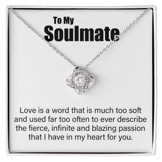 To My Soulmate - My Passion For You - Love Knot Necklace - JustFamilyThings