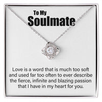 Load image into Gallery viewer, To My Soulmate - My Passion For You - Love Knot Necklace - JustFamilyThings
