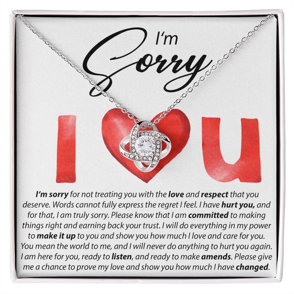 I'm Sorry, I Love You - Love Knot Necklace