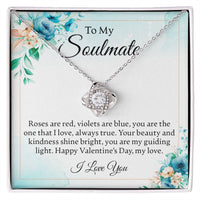 Load image into Gallery viewer, To My Soulmate - Happy Valentine&#39;s Day - Love Knot Necklace - JustFamilyThings
