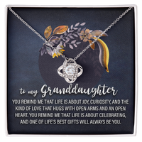 Load image into Gallery viewer, to my granddaughter - Love Knot Necklace - JustFamilyThings
