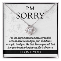 Load image into Gallery viewer, I&#39;m Sorry For My Actions - Love Knot Necklace - JustFamilyThings

