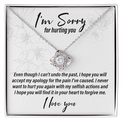 I'm Sorry For Hurting You - Love Knot Necklace - JustFamilyThings