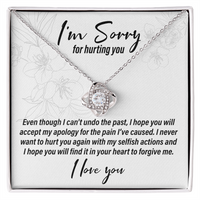 Load image into Gallery viewer, I&#39;m Sorry For Hurting You - Love Knot Necklace - JustFamilyThings
