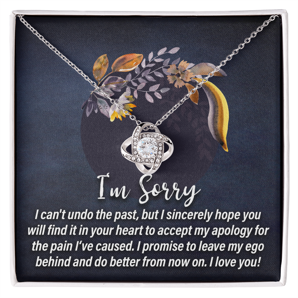 I'm Sorry I Can't Undo The Past - Love Knot Necklace - JustFamilyThings