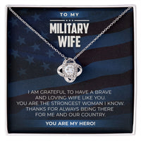 Load image into Gallery viewer, Military Wife - Love Knot Necklace - JustFamilyThings
