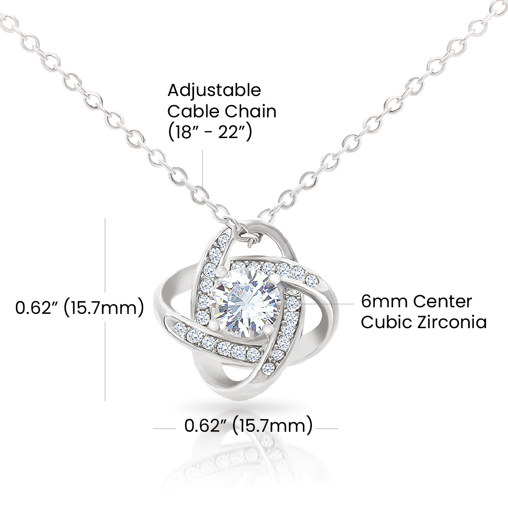 To My Dear Bonus Mom - Love Knot Necklace