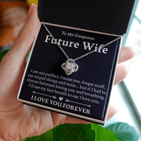 Load image into Gallery viewer, To My Gorgeous Future Wife - Love Knot Necklace - JustFamilyThings
