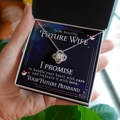 To My Future Wife - Love Knot Necklace - JustFamilyThings