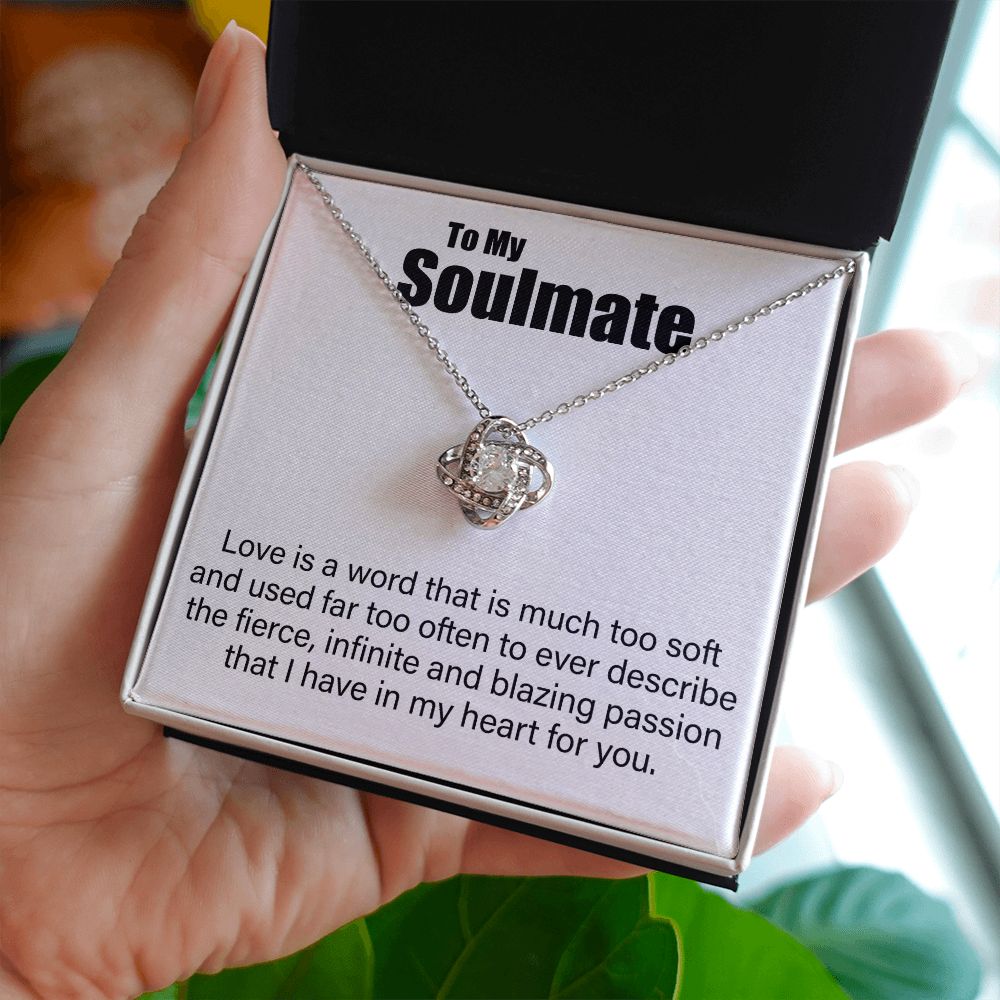 To My Soulmate - My Passion For You - Love Knot Necklace - JustFamilyThings