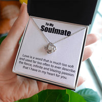 Load image into Gallery viewer, To My Soulmate - My Passion For You - Love Knot Necklace - JustFamilyThings
