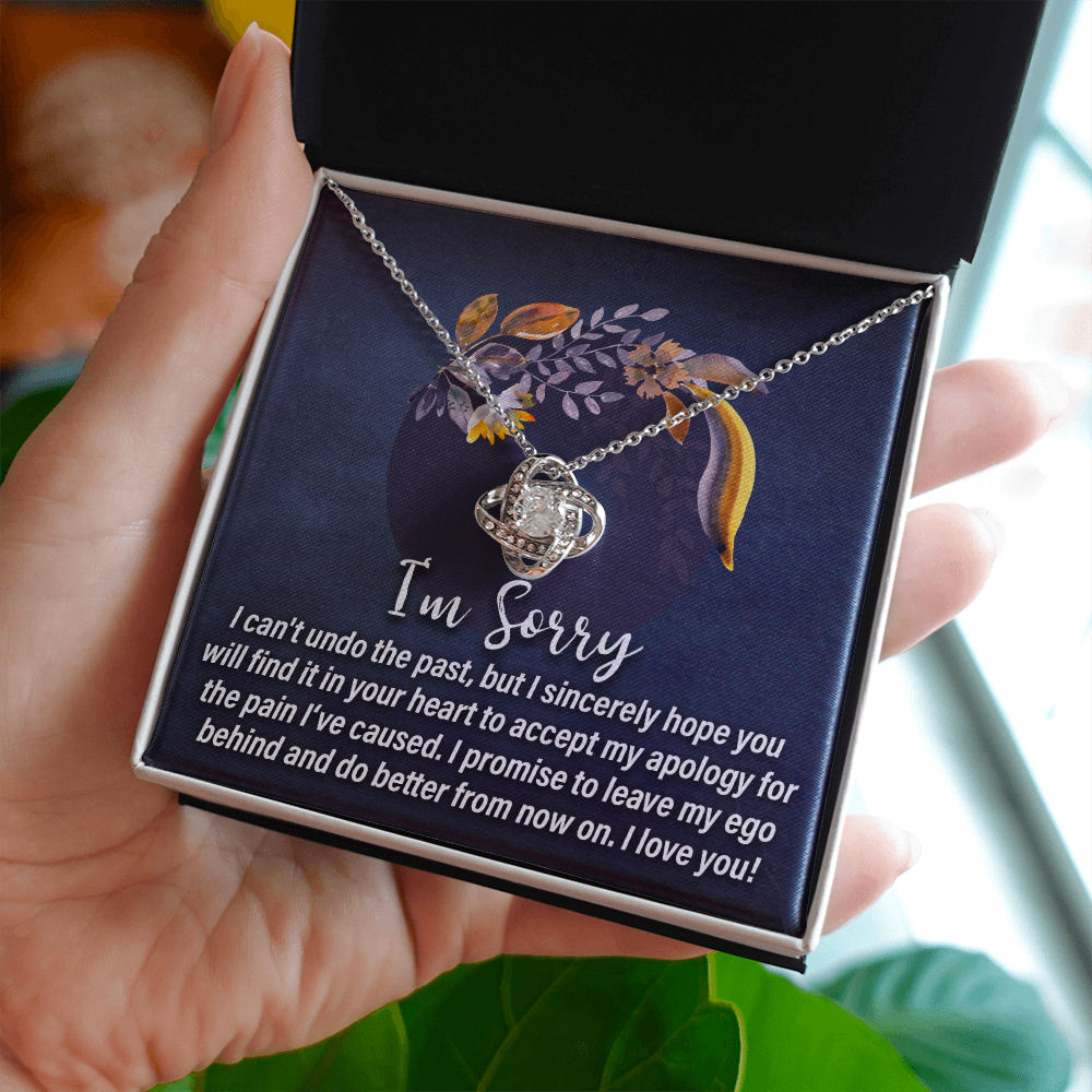 I'm Sorry I Can't Undo The Past - Love Knot Necklace - JustFamilyThings