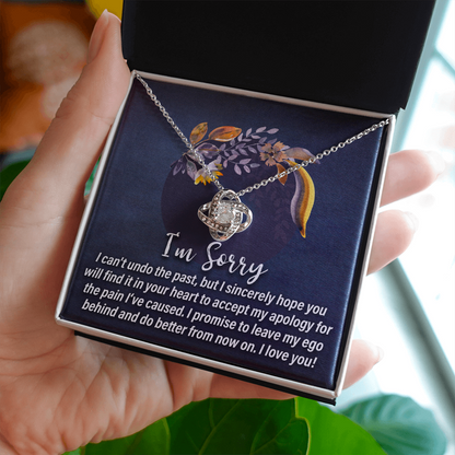 I'm Sorry I Can't Undo The Past - Love Knot Necklace - JustFamilyThings