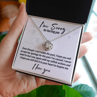 Load image into Gallery viewer, I&#39;m Sorry For Hurting You - Love Knot Necklace - JustFamilyThings
