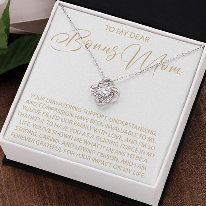 To My Dear Bonus Mom - Love Knot Necklace