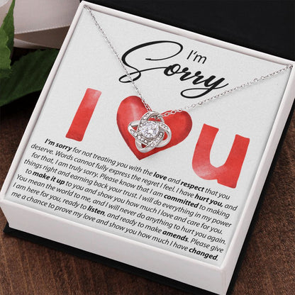 I'm Sorry, I Love You - Love Knot Necklace