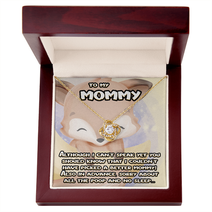 To My Mommy - Gift From Baby - Love Knot Necklace - JustFamilyThings