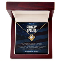 Load image into Gallery viewer, Military Spouse - Love Knot Necklace - JustFamilyThings
