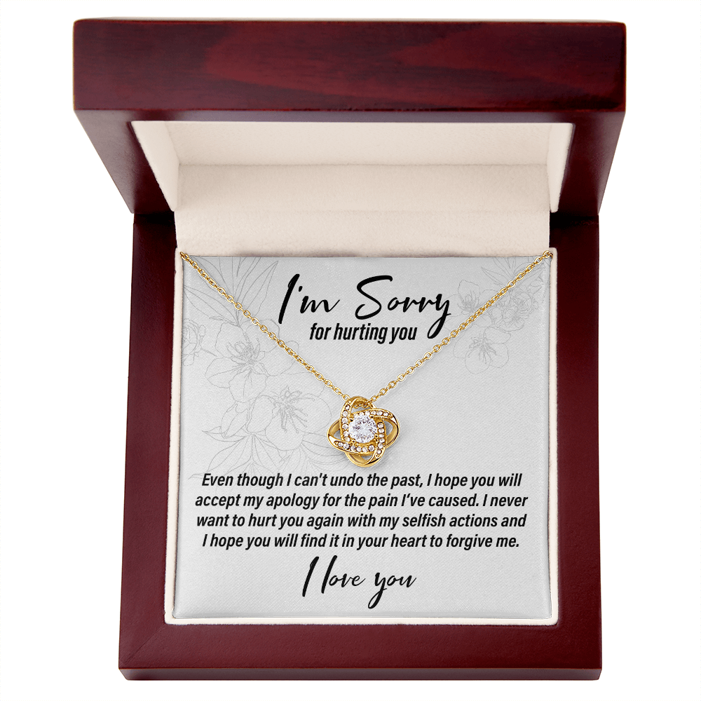 I'm Sorry For Hurting You - Love Knot Necklace - JustFamilyThings