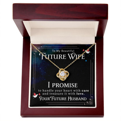 To My Future Wife - Love Knot Necklace - JustFamilyThings