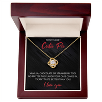 Load image into Gallery viewer, To My Sweet Cutie Pie - Love Knot Necklace - JustFamilyThings
