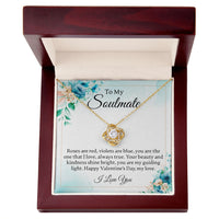 Load image into Gallery viewer, To My Soulmate - Happy Valentine&#39;s Day - Love Knot Necklace - JustFamilyThings
