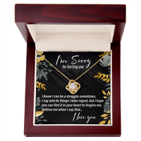 Load image into Gallery viewer, I&#39;m Sorry For Hurting You, Flowers - Love Knot Necklace - JustFamilyThings
