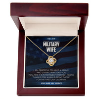 Load image into Gallery viewer, Military Wife - Love Knot Necklace - JustFamilyThings
