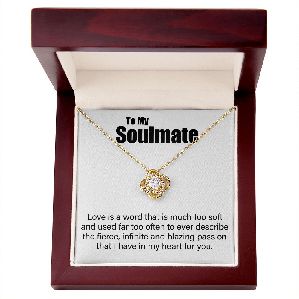 To My Soulmate - My Passion For You - Love Knot Necklace - JustFamilyThings