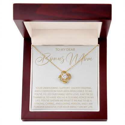 To My Dear Bonus Mom - Love Knot Necklace