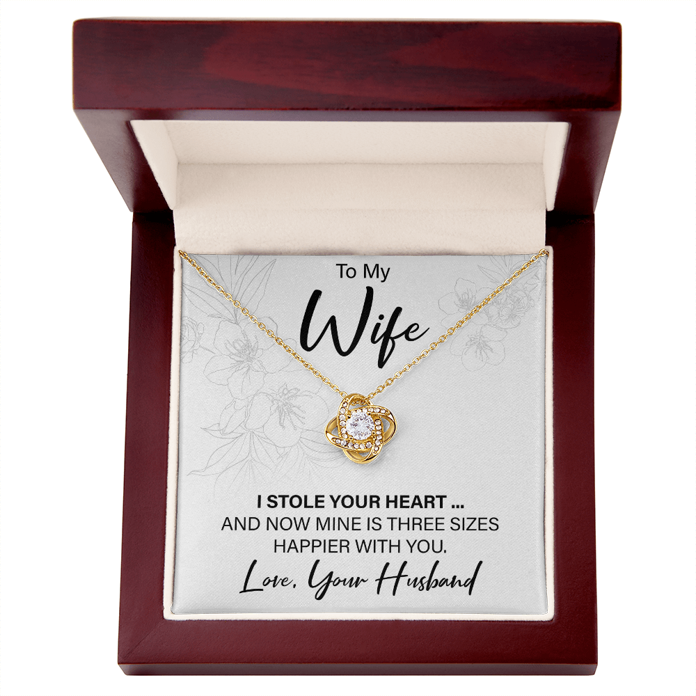 To My Wife From Husband - Love Knot Necklace - JustFamilyThings