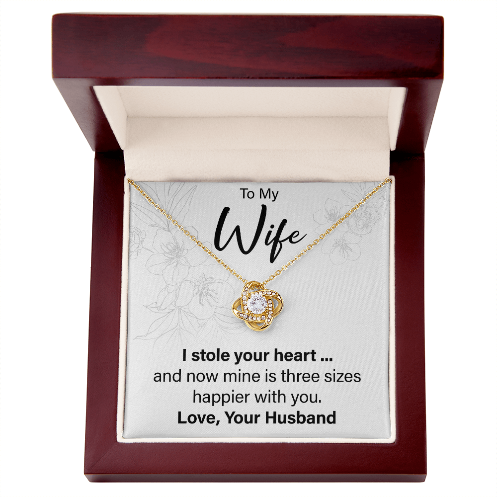 To My Wife From Husband - Love Knot Necklace - JustFamilyThings