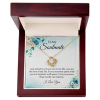 Load image into Gallery viewer, To My Soulmate - I Am So Lucky To Have You - Love Knot Necklace - JustFamilyThings
