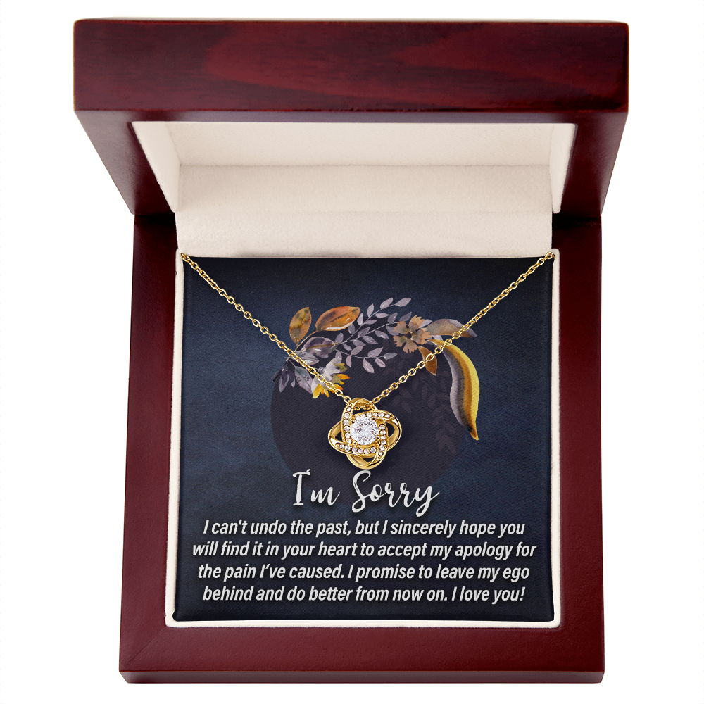 I'm Sorry I Can't Undo The Past - Love Knot Necklace - JustFamilyThings