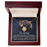 Load image into Gallery viewer, I&#39;m Sorry I Can&#39;t Undo The Past - Love Knot Necklace - JustFamilyThings
