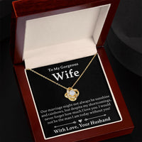 Load image into Gallery viewer, To My Gorgeous Wife - Love Knot Necklace - JustFamilyThings
