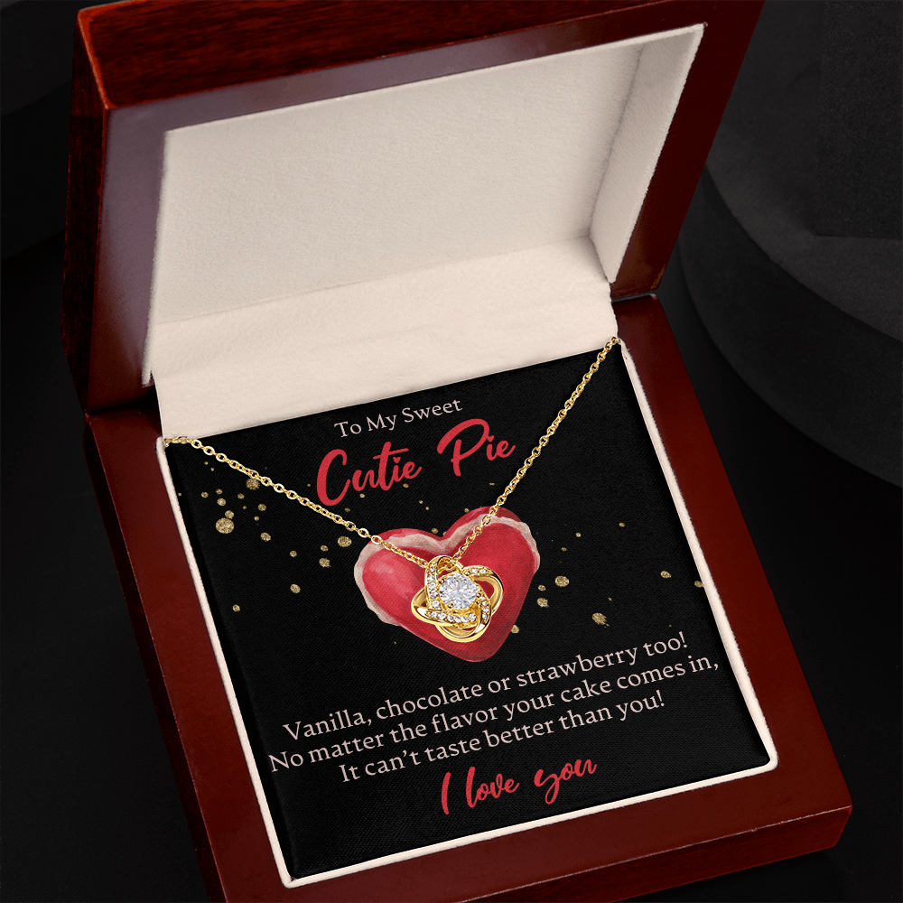 To My Sweet Cutie Pie - Love Knot Necklace - JustFamilyThings
