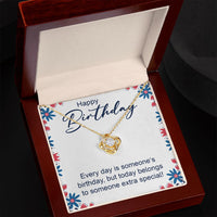 Load image into Gallery viewer, Happy Birthday - Love Knot Necklace - JustFamilyThings
