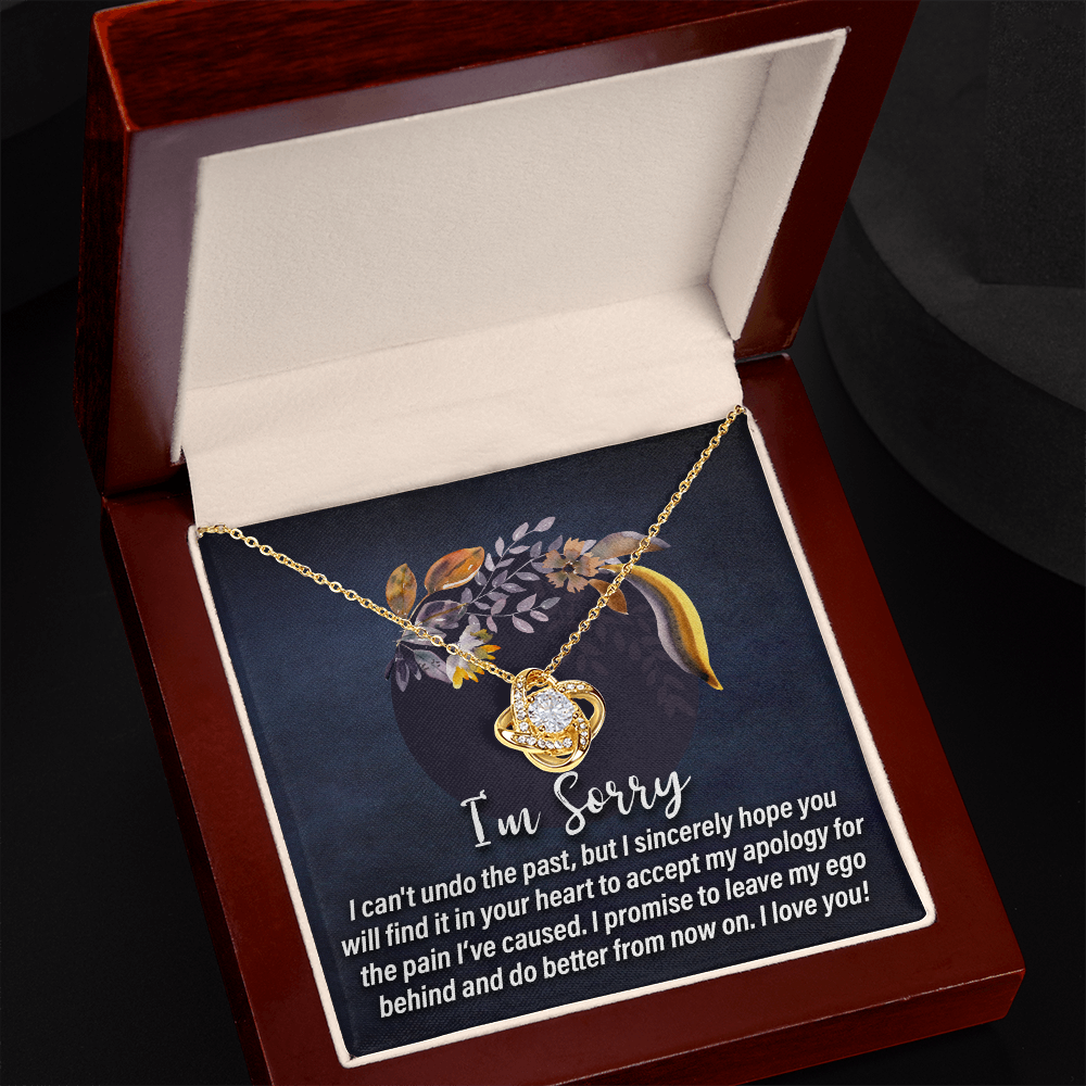 I'm Sorry I Can't Undo The Past - Love Knot Necklace - JustFamilyThings