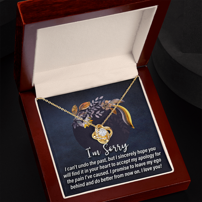 I'm Sorry I Can't Undo The Past - Love Knot Necklace - JustFamilyThings
