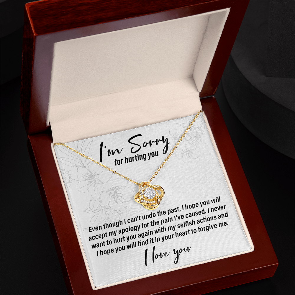 I'm Sorry For Hurting You - Love Knot Necklace - JustFamilyThings